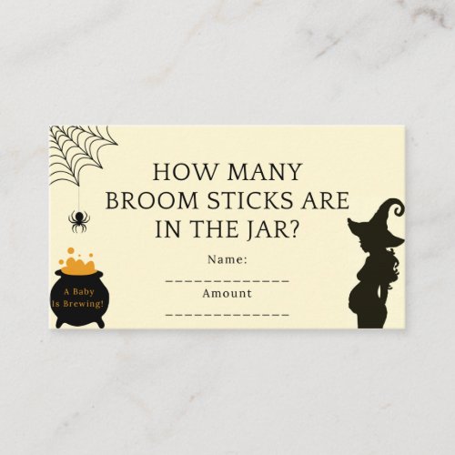 How many are in the jar baby shower game  enclosure card