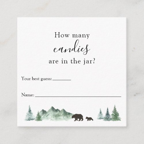 How Many Are in the Jar Shower Game Enclosure Card
