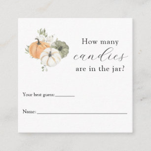 How Many Are in the Jar Shower Game Enclosure Card