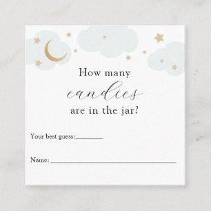 How Many Are in the Jar Shower Game Enclosure Card