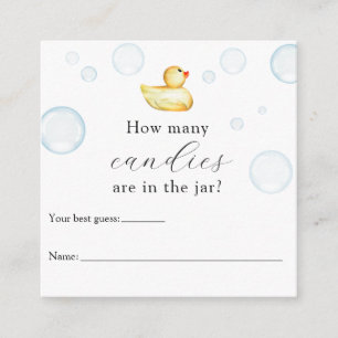 How Many Are in the Jar Shower Game Enclosure Card