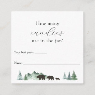 How Many Are in the Jar Shower Game Enclosure Card