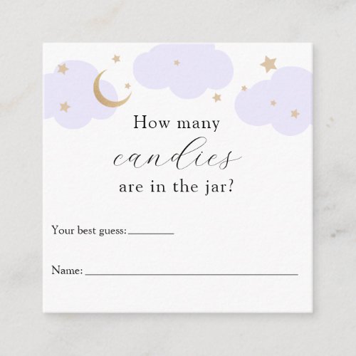 How Many Are in the Jar Shower Game Enclosure Card