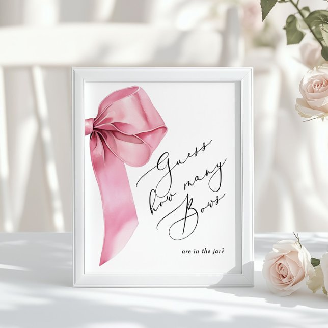 How many Bows are in the jar baby shower Poster (Creator Uploaded)