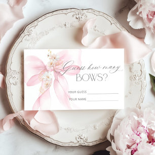 How many Bows Blush pink Floral Bow Enclosure Card
