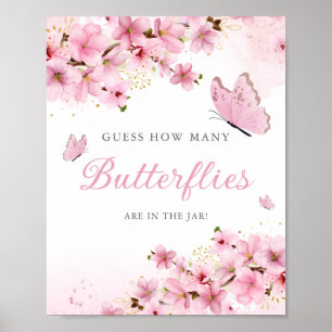 How many butterfly in the gar baby shower poster