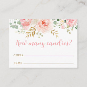 How Many Candies are in the Jar Game Answer Card