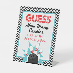 How Many Candies are in the Pin Party Game Pedestal Sign