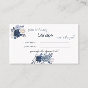 How many Candies Bridal Shower Game Card