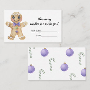 How many candies/ Gingerbread boy game Enclosure Card