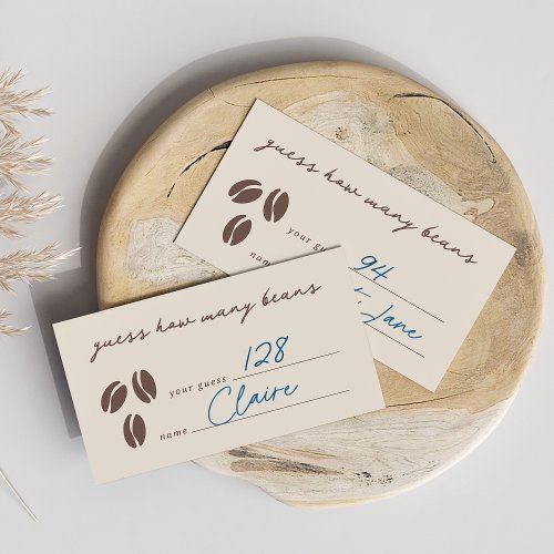 How Many Coffee Beans Are In The Jar Game Card