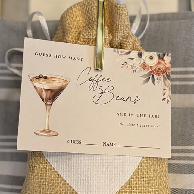 How Many Coffee Beans Espresso Martini Shower Enclosure Card (Creator Uploaded)