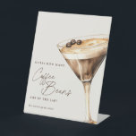 How Many Coffee Beans Espresso Martini Shower Pedestal Sign<br><div class="desc">An effortlessly stylish way to add a touch of fun to your celebration. This espresso martini-inspired guessing game sign invites guests to engage in a lighthearted yet refined challenge—estimating the number of coffee beans in the jar for a chance to win. Designed for bridal showers, engagement parties, or any sophisticated...</div>