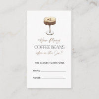 How Many Coffee Beans Game Enclosure Card