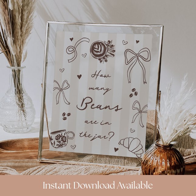 How Many Coffee Beans Guessing Game Sign (Creator Uploaded)