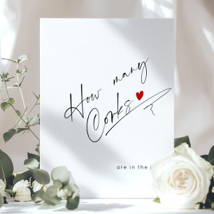 How many corks are in the jar minimalist script poster