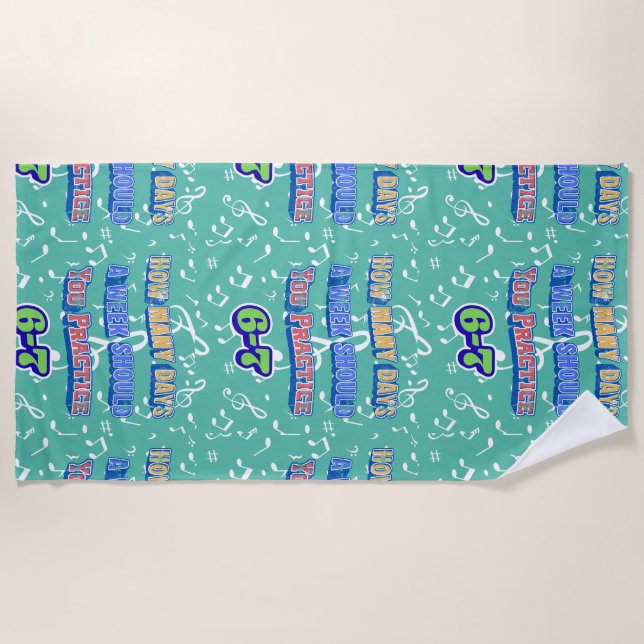 How Many Days A Week Should You Practice Beach Towel (Front)