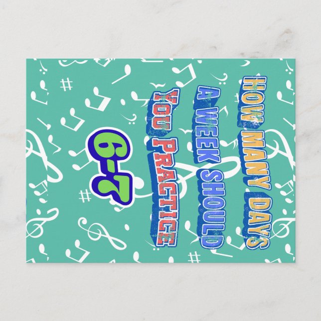How Many Days A Week Should You Practice Postcard (Front)