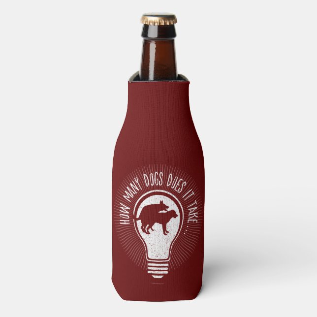 How Many Dogs Does It Take? Bottle Cooler (Bottle Front)
