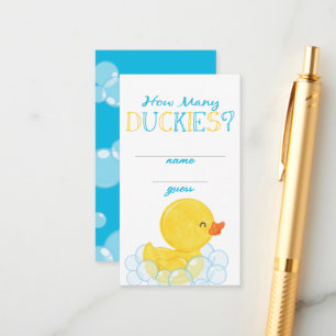 How Many Duckies Party Game Guess Cards