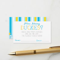 How Many Duckies Party Game Guess Cards