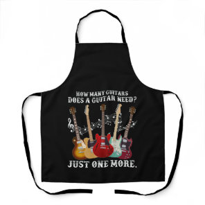 How Many Guitars Gift For Guitar Player Apron