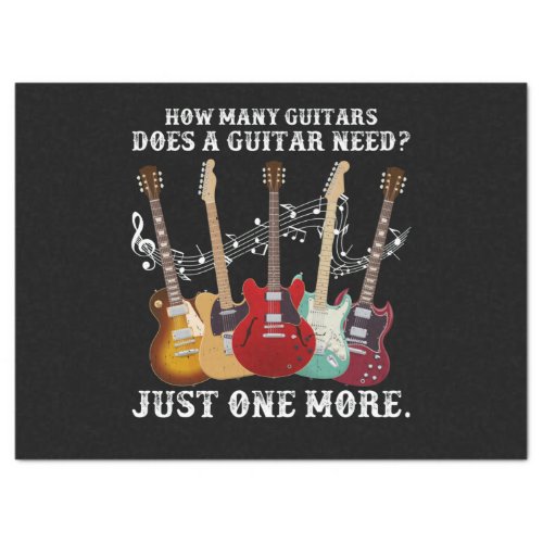 How Many Guitars Gift For Guitar Player Tissue Paper