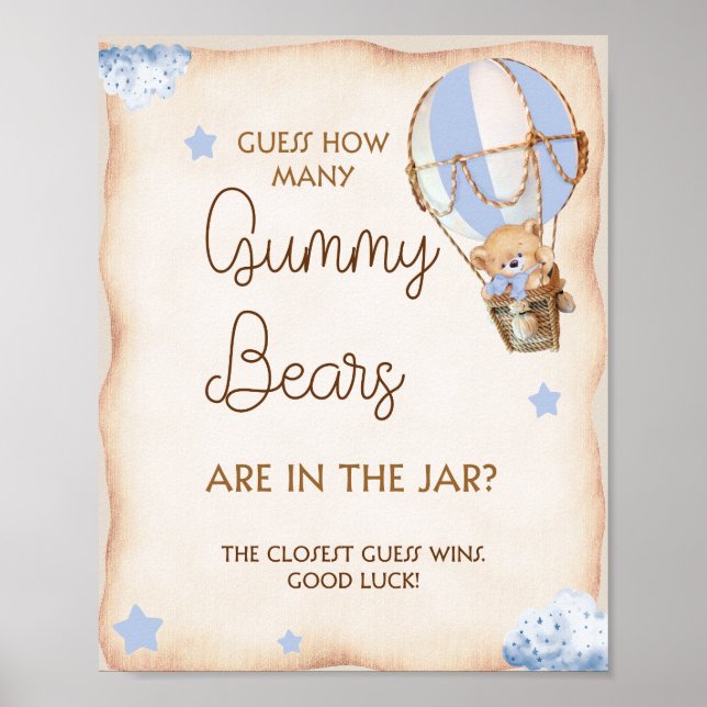 How Many Gummy Bears Are In The Jar Game Poster (Front)