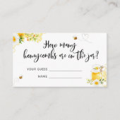 How many honeycombs baby shower game card (Front)