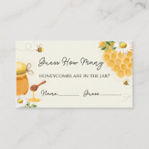 How many honeycombs baby shower game enclosure card