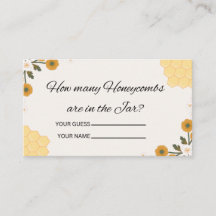 How many honeycombs baby shower game