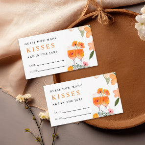 How Many Kisses Aperol Spritz Bridal Shower Enclosure Card