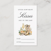 How Many Kisses Boots and Bubbly Bridal Shower