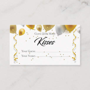 How Many Kisses Bridal Game Enclosure Card