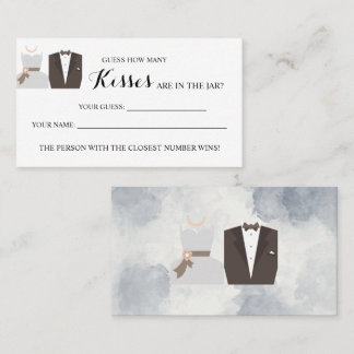 How Many Kisses Bridal Shower game card