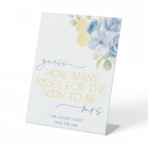 How Many Kisses Bridal Shower Game Sign