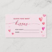 How Many Kisses Bridal Shower Valentine's Game
