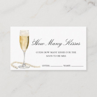 How Many Kisses Enclosure Card
