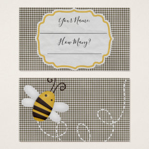 How many kisses entry cards -Black and White