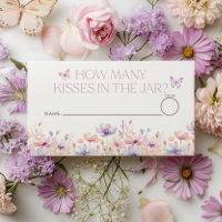 How many kisses Floral Butterfly Bridal Shower