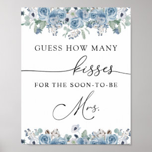 How Many Kisses for the Soon to be Mrs Sign