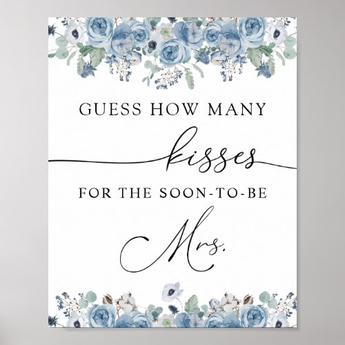 How Many Kisses for the Soon to be Mrs Sign