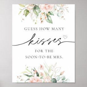 How Many Kisses for the Soon to be Mrs Sign
