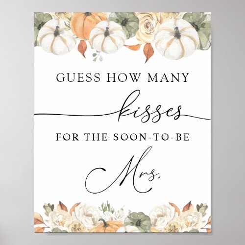 How Many Kisses for the Soon to be Mrs Sign