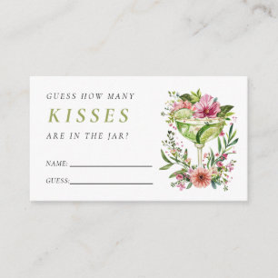How Many Kisses Mexican Fiesta Bridal Shower Enclosure Card