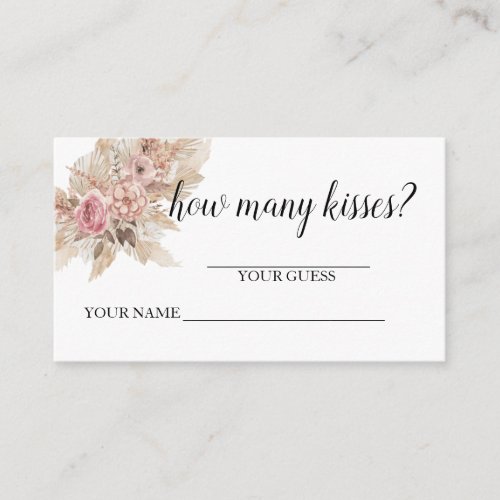 How many kisses note card