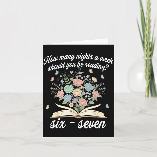 How Many Night A Week Should You Be Reading 67 Mem Card (Front)