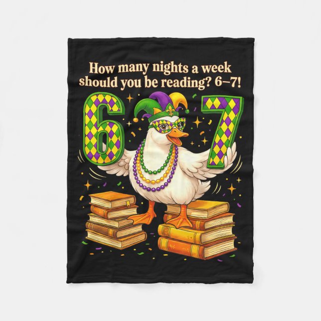 How Many Night A Week Should You Be Reading 67 Tea Fleece Blanket (Front)