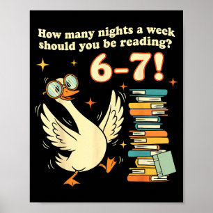 How Many Night A Week Should You Be Reading 67 Tea Poster