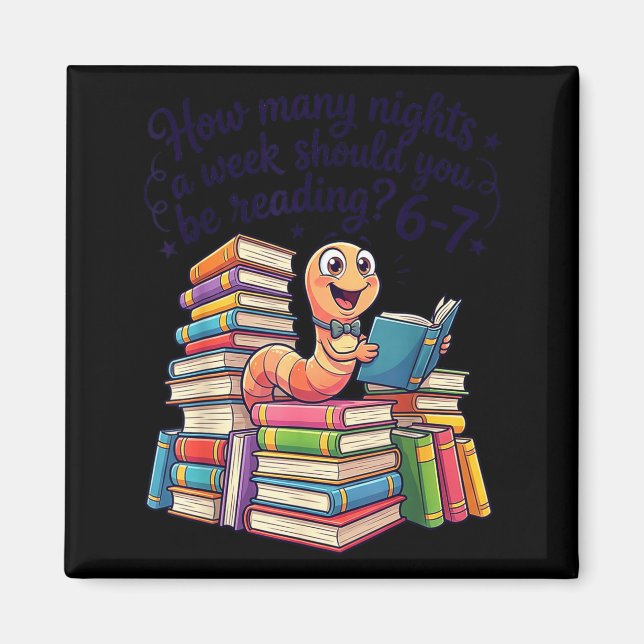 How many nights a week should be reading 6-7 book magnet (Front)